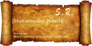 Stefanovics Rudolf névjegykártya