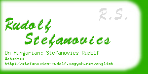 rudolf stefanovics business card